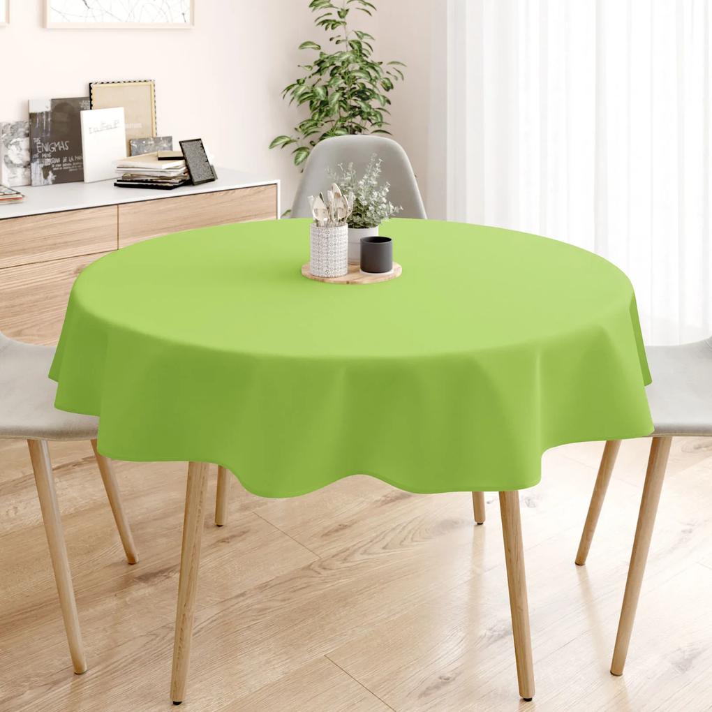 Goldea față de masă 100% bumbac verde - rotundă Ø 60 cm