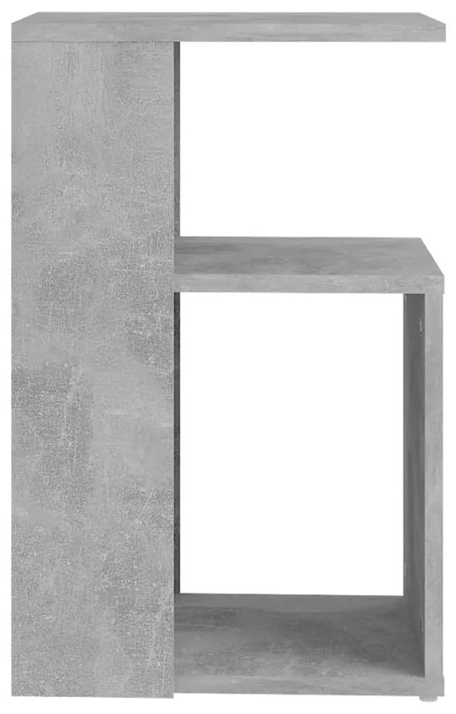 Masa laterala, gri beton, 36x30x56 cm, PAL 1, Gri beton