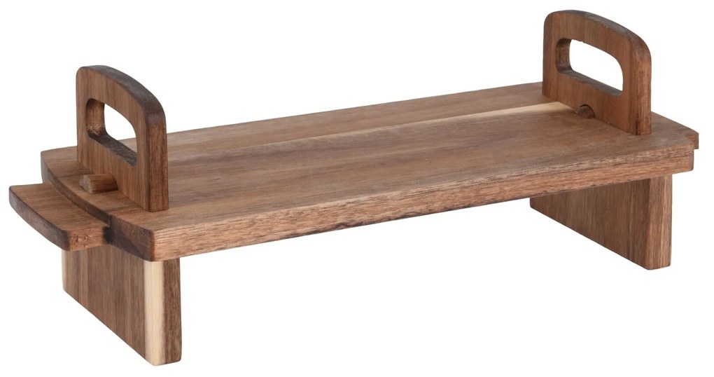 Tava servire din lemn acacia, Linda, 36x13 cm