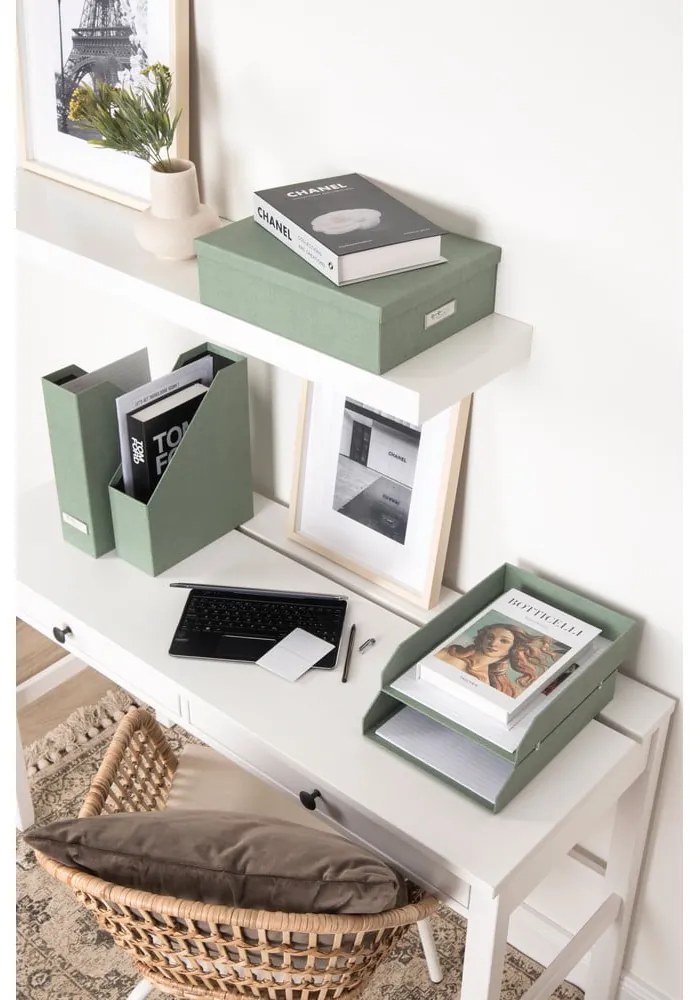 Organizatoare verzi pentru documente 5 buc. din carton Holger Canvas Paper Laminate – Bigso