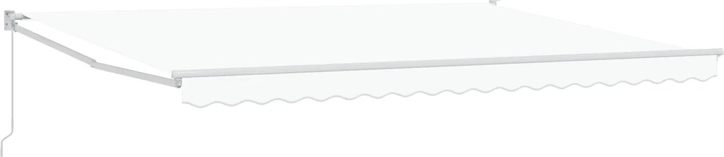 vidaXL Copertină retractabilă manuală Alb 4 x 2 m