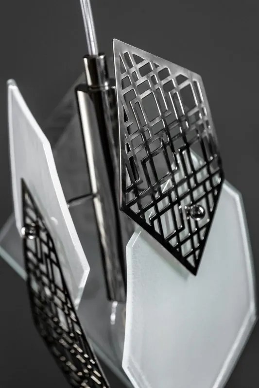 Lustra cu 3 pendule moderna design LUX realizata manual POLYGON