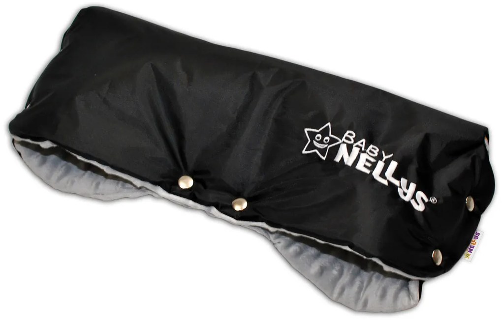 Încălzitor de mână (manșon) Baby Nellys ® pentru cărucioare - gri deschis / negru