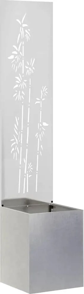 vidaXL Ecran de intimitate pentru grădină Floral Argintiu 32 x 140 cm