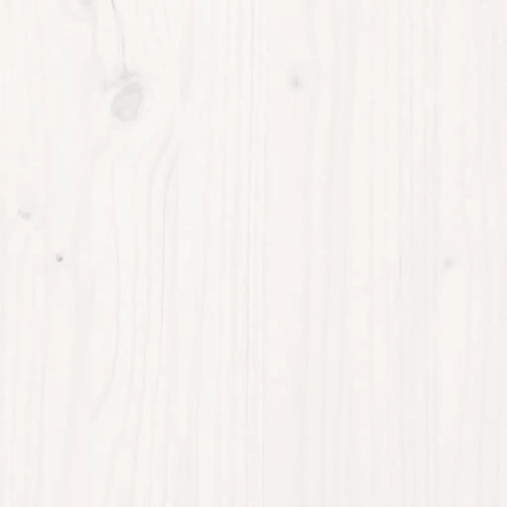 Dulap lateral, alb, 100x40x72 cm, lemn masiv de pin 1, Alb, 100 x 40 x 72 cm