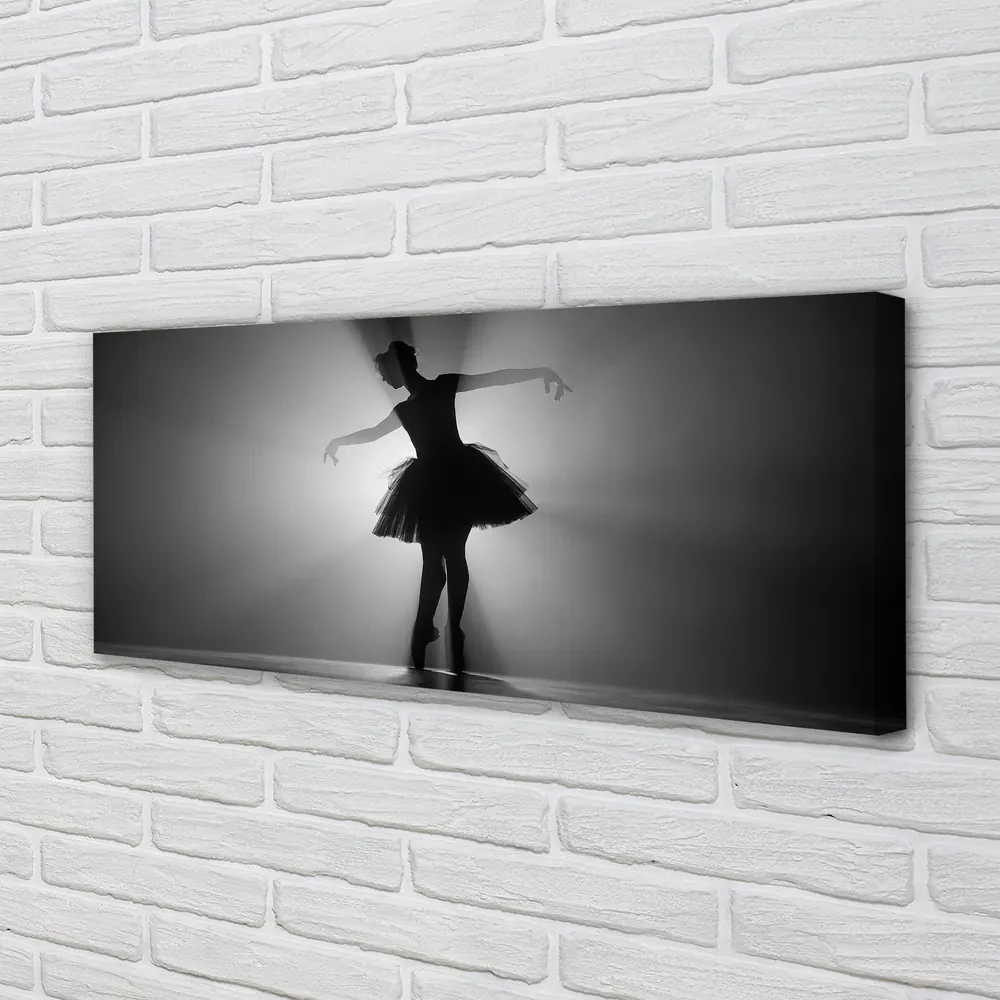 Tablouri canvas Balerina fundal gri