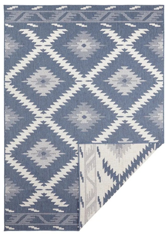 Covor adecvat pentru exterior NORTHRUGS Malibu, 80 x 250 cm, albastru-crem