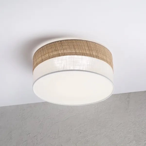 Plafonieră LED SIRJA BOHO, 20 W, 230 V, Ø 35 cm, bej/alb