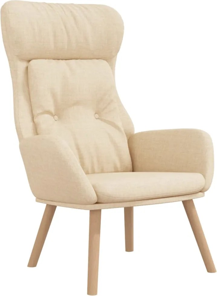 vidaXL Scaun de relaxare, crem, material textil