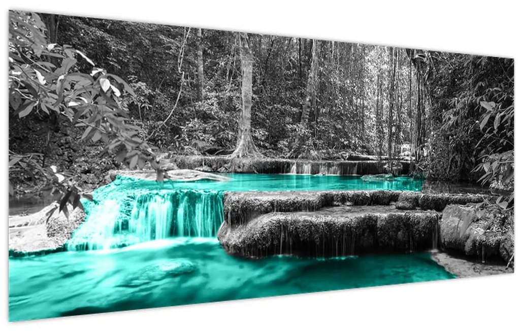 Tablou - Râul de iarnă (120x50 cm)