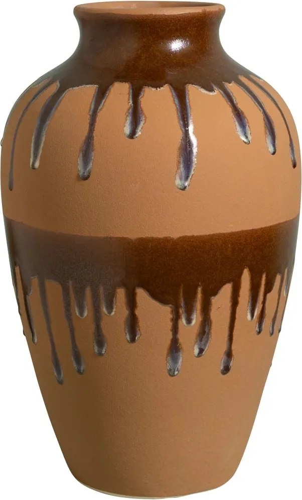 Vas decorativ din ceramica glazurata , H40.5cm , "Dripping Glaze"