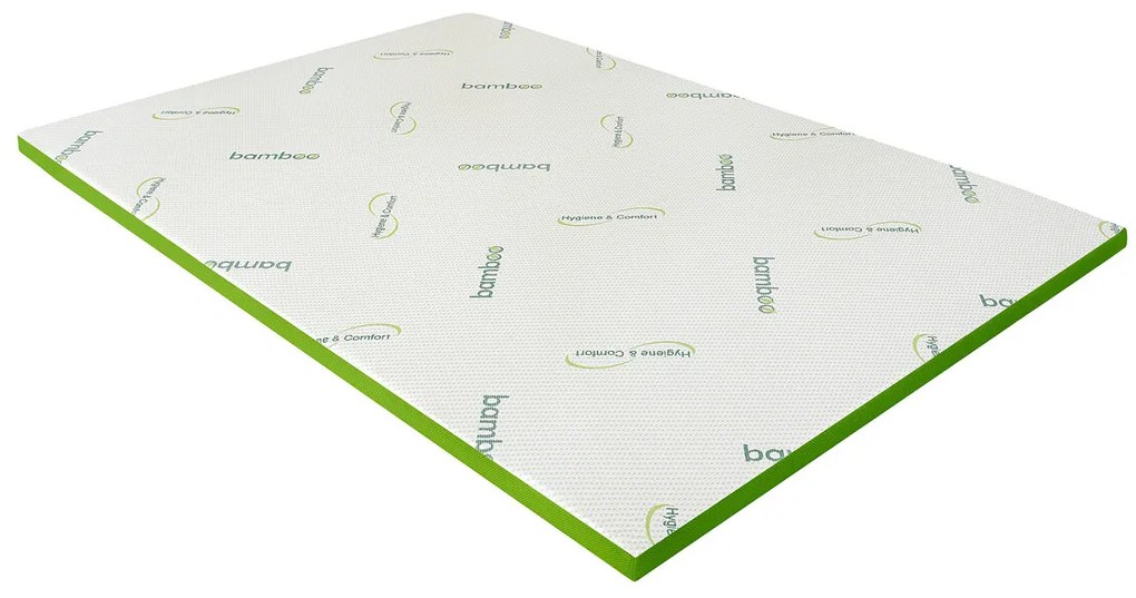 Topper saltea Bamboo Memory, 90x200 cm, 7 zone de confort, H 5 cm