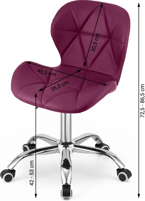 OFERTA Scaun de birou visiniu AVOLA din piele ecologica Clasa a II-a