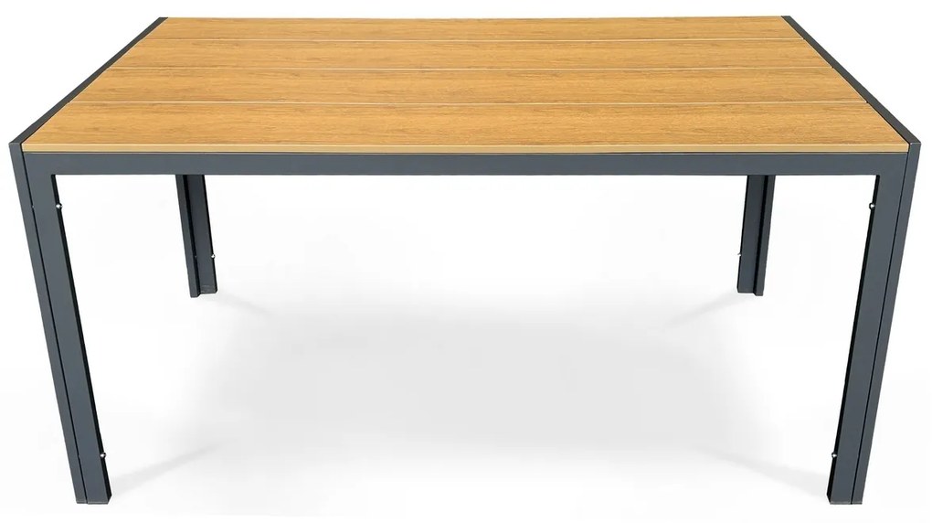 Autronic Masă de grădină, metal, polywood, maro, AZT-S1215 OAK