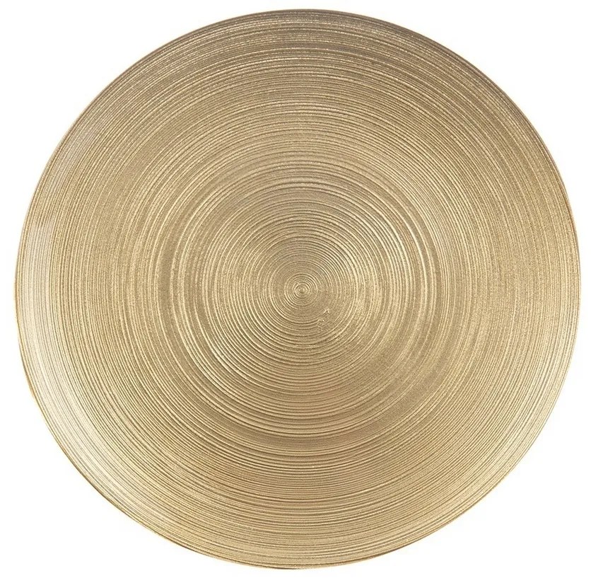 Orion Farfurie de servire din sticlă Golden,diametru 21 cm, diam. 21 cm