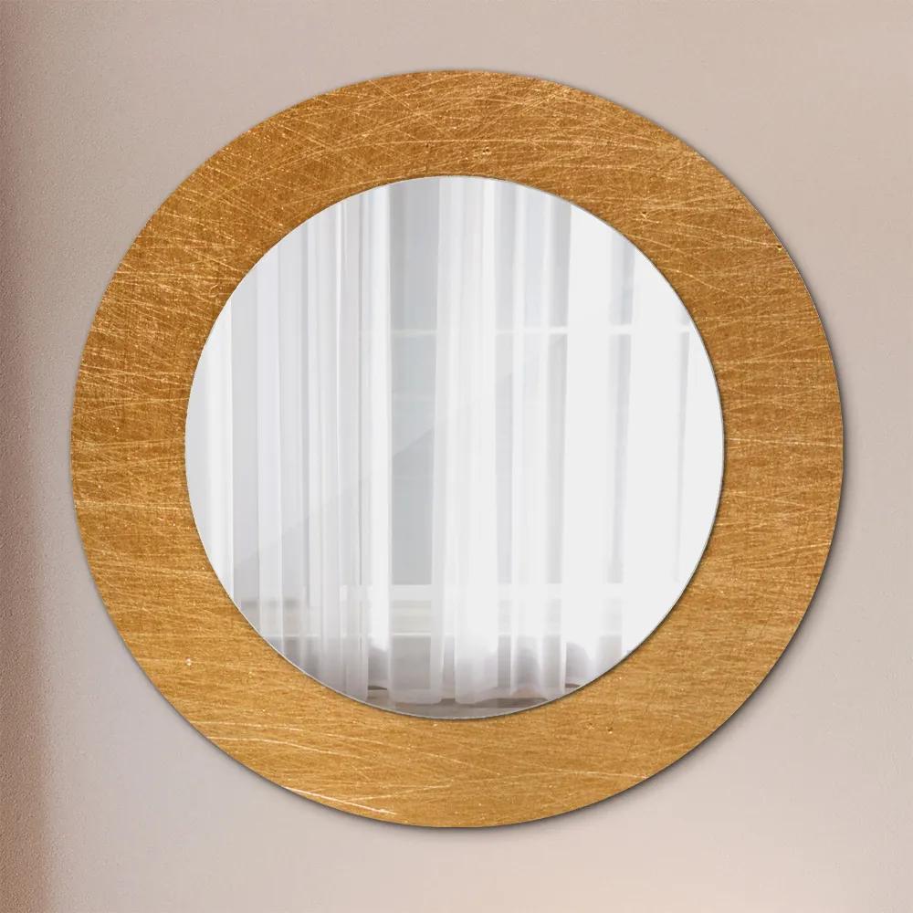 Oglinda rotunda rama cu imprimeu Suprafață metalică
