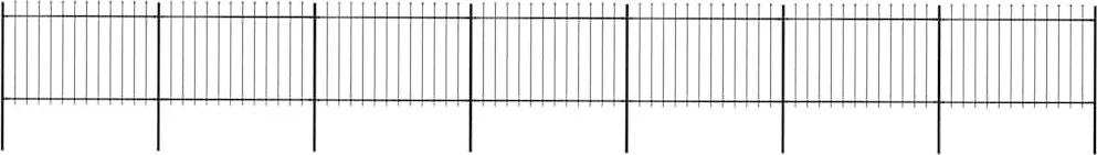 vidaXL Gard de grădină cu vârf tip suliță din oțel 1248x120 cm, negru