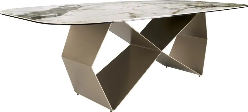 Masa dining deosebita design LUX Porcelain-Marble 240cm