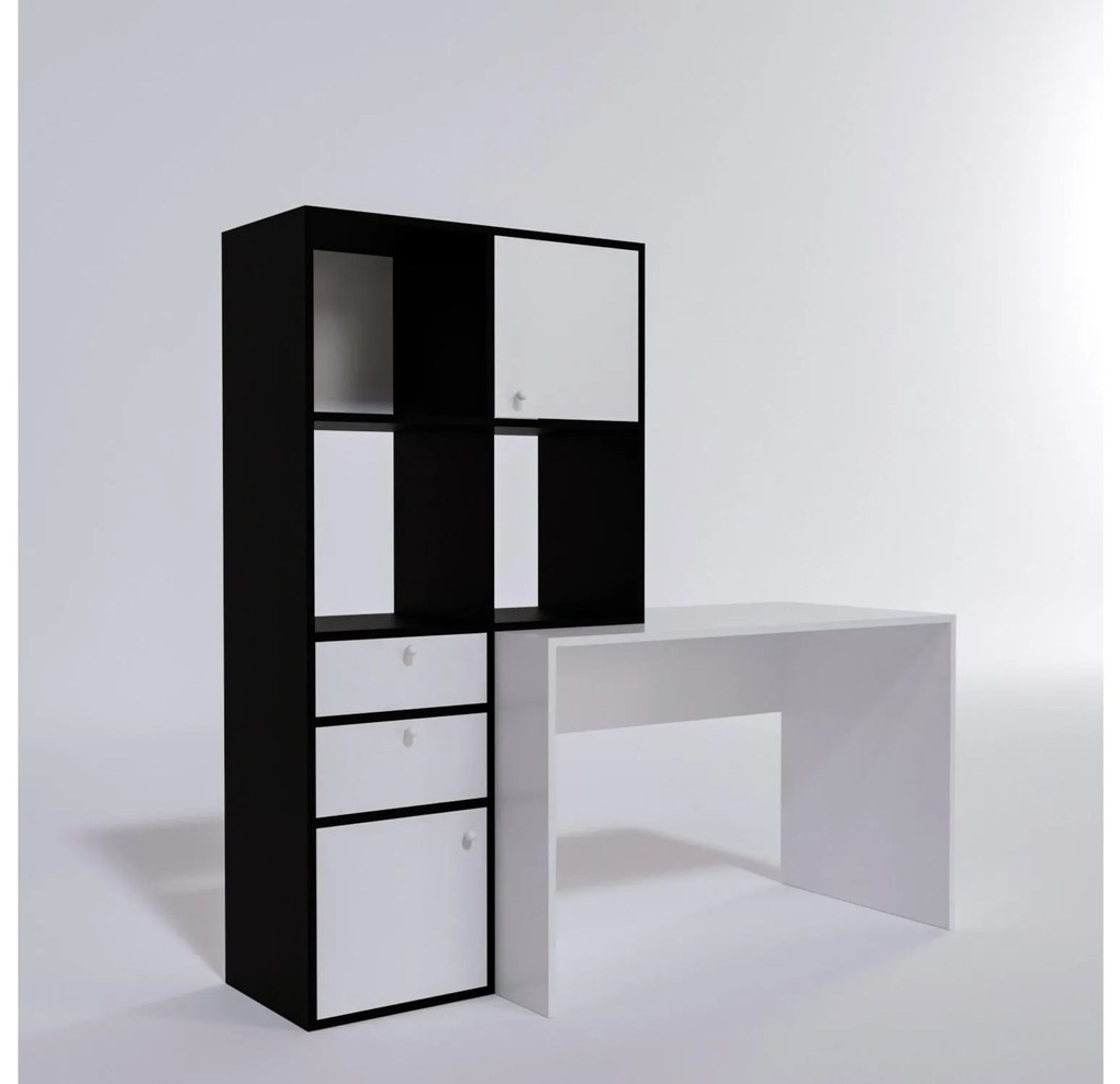 Masă PC Canny (Alb + Negru). 1088636
