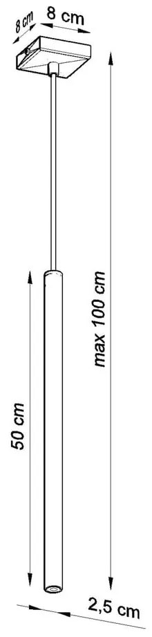 Lustră Sollux Fideus Single, alb