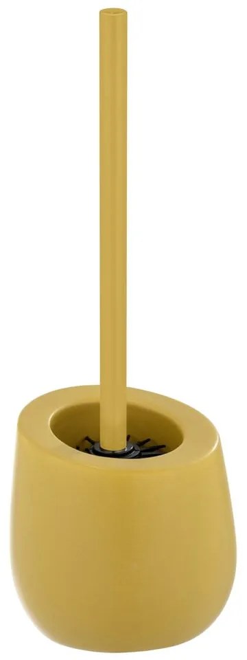 Perie de WC galbenă din ceramică Badi – Wenko