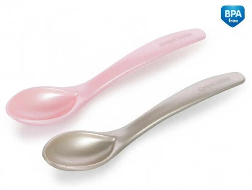 Canpol babies Set 2ks plastic linguri - roz