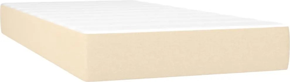 vidaXL Saltea cu arcuri buzunar, fermitate medie, crem, 90x200x20 cm, textil