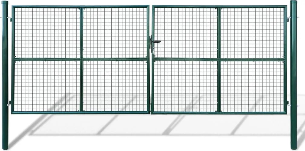 vidaXL Poartă de grădină din plasă 400x150 cm