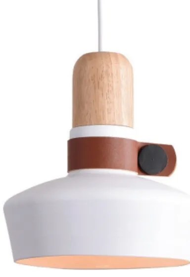 Lustră pe cablu 1xE27/40W/230V stejar/alb Zambelis 1992