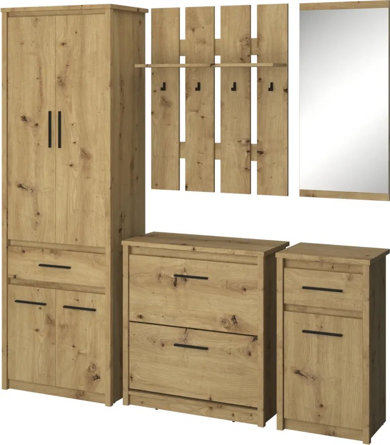 Dulap 4D1S/40, stejar Artisan, AIRON
