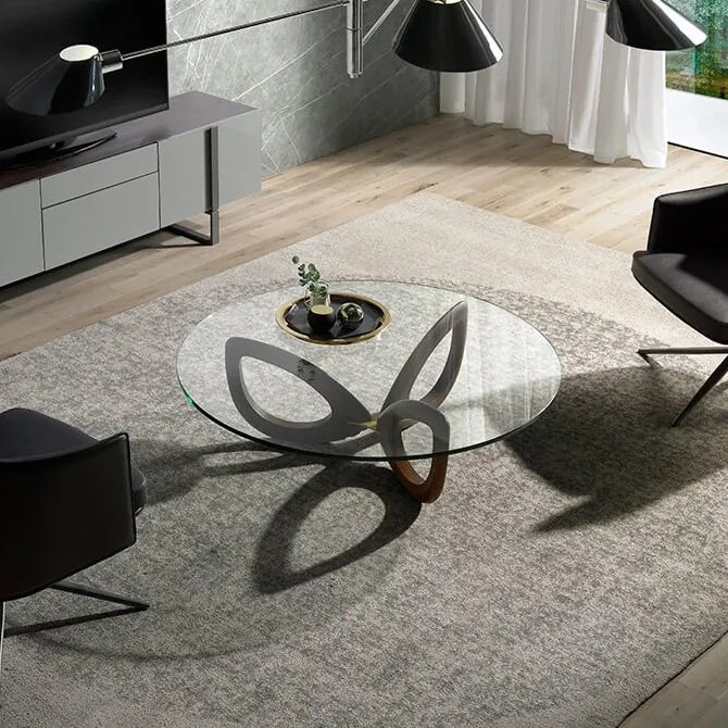 Masuta de cafea eleganta design LUX Walnut, 120cm CT16211