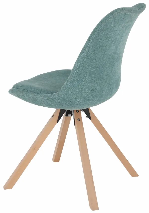 Scaun, material textil verde mentol/lemn fag, SABRA