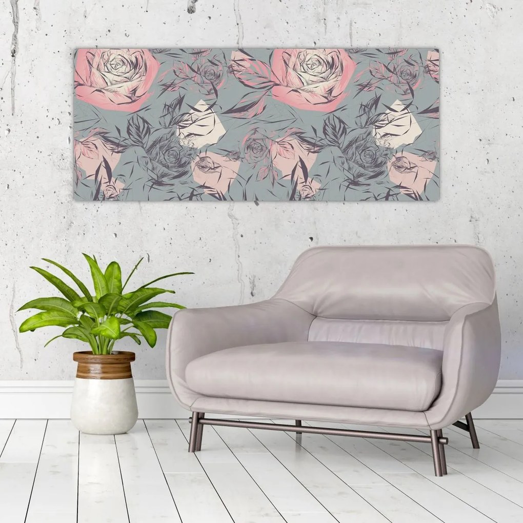 Tablou - Trandafir (120x50 cm)