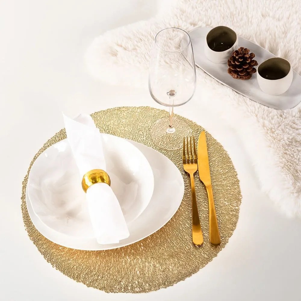 Suport de farfurie Tiseco Home Studio, ⌀ 38 cm, auriu