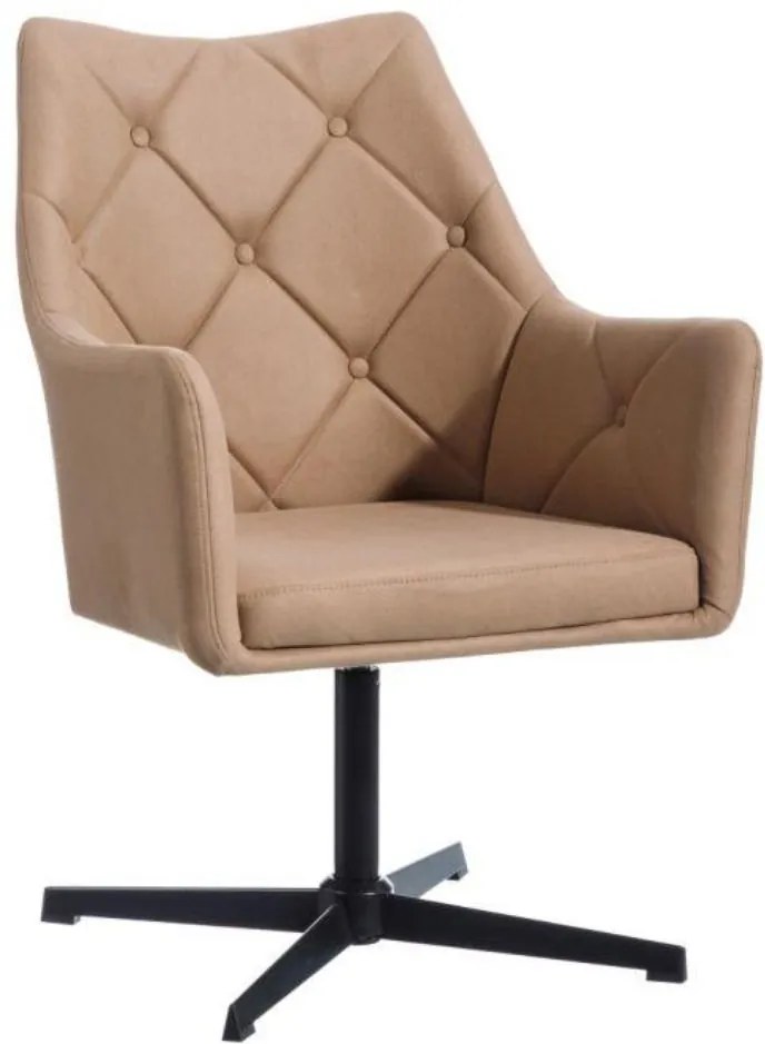 Fotoliu pivotant maro deschis Swivel Armchair Light Brown