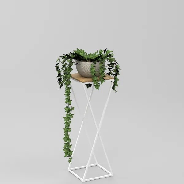 Suport de flori 70x24 cm alb