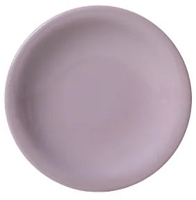 Set de veselă din ceramică, 18 piese, violet/alb