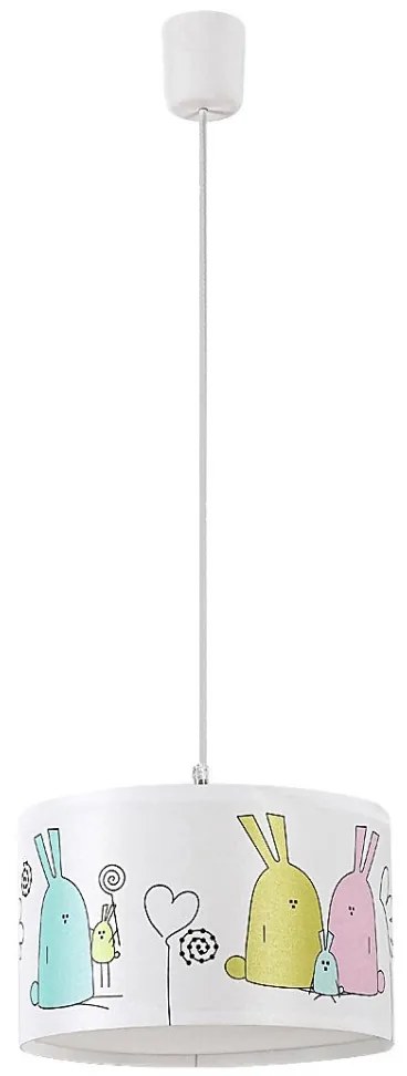 Lustra camera copii motiv iepurasi colorati Flappy