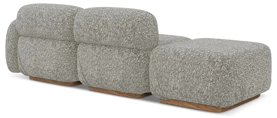 Șezlong modular gri (cu colț pe partea dreaptă) Ailani – Makamii