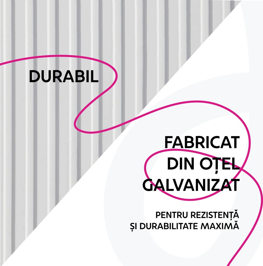 Strat înălţat cu seră, alb, policarbonat, OKIT
