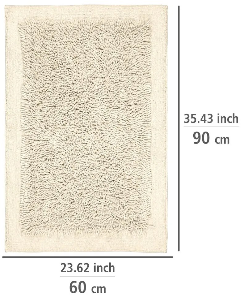 Covoraș de baie crem din material textil 60x90 cm Sidyma – Wenko