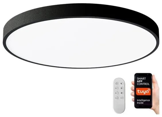 Plafonieră LED dimabilă Immax NEO 07249L SEMPLICI 48W/230V Wi-Fi Tuya negru + telecomandă