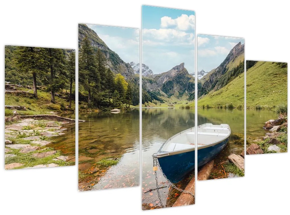 Tablou - Seealpsee, lac din Elveția (150x105 cm)