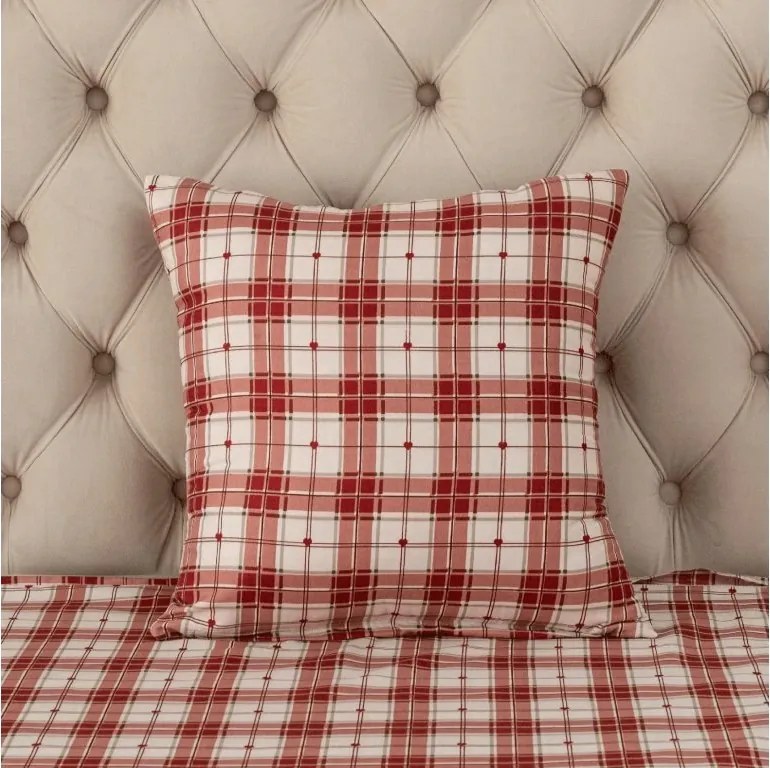 Husa de perna flanelata TARTAN HEART 45x45 cm, colorat