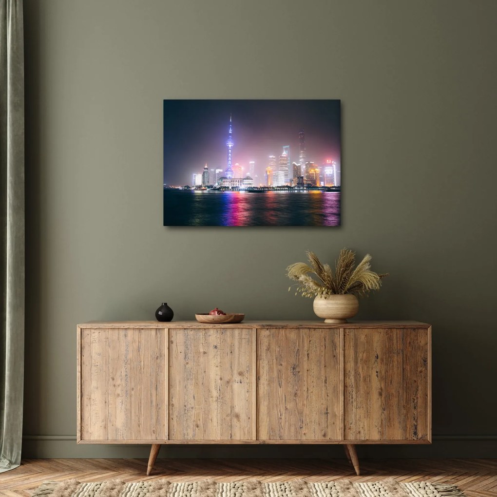 Tabloul Shangai nocturn (70x50 cm)