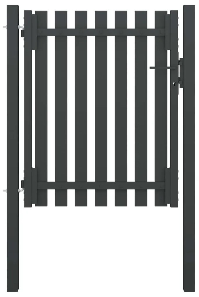 vidaXL Poartă de gard grădină, antracit, 1 x 1,5 m, oțel