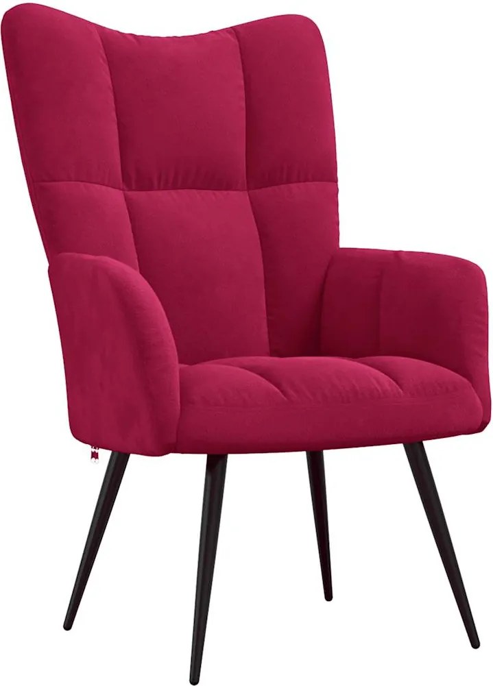 vidaXL Scaun de relaxare, roșu vin, catifea