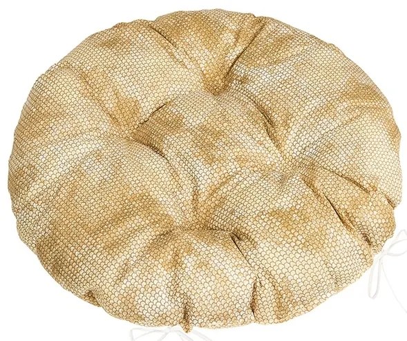 Bellatex Perna Adéla matlasată rotundă Piele deșarpe maro 40 x 40 cm