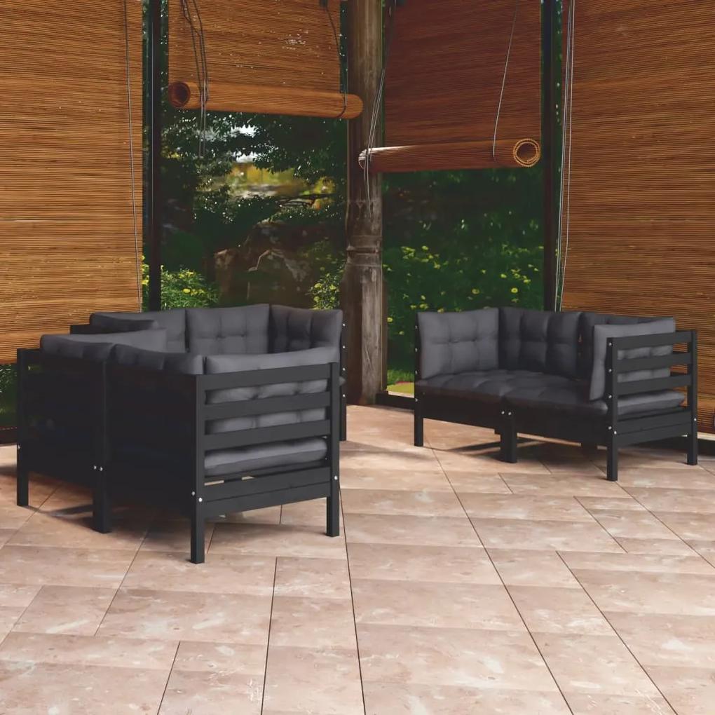 3096248 vidaXL Set mobilier de grădină cu perne, 6 piese, lemn masiv de pin