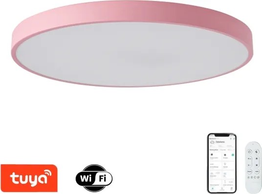 Brilagi-LED Corp dimabil POOL SMART LED/100W/230V 80 cm Wi-Fi Tuya+telecomandă roz